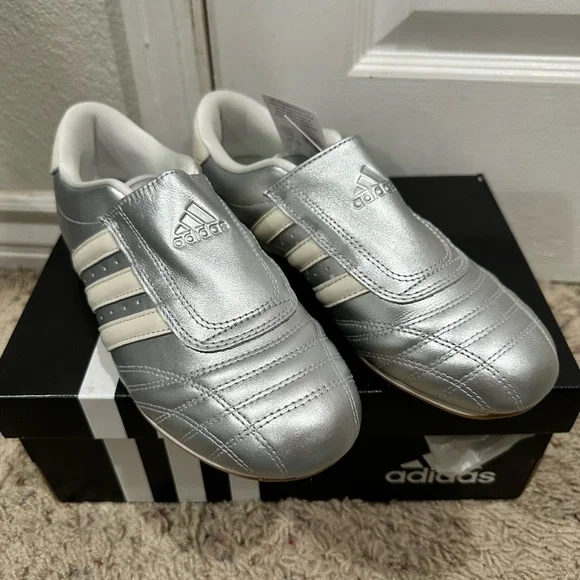 Adidas Taekwondo Silver Sneakers. Retro, rave, celestial, sporty